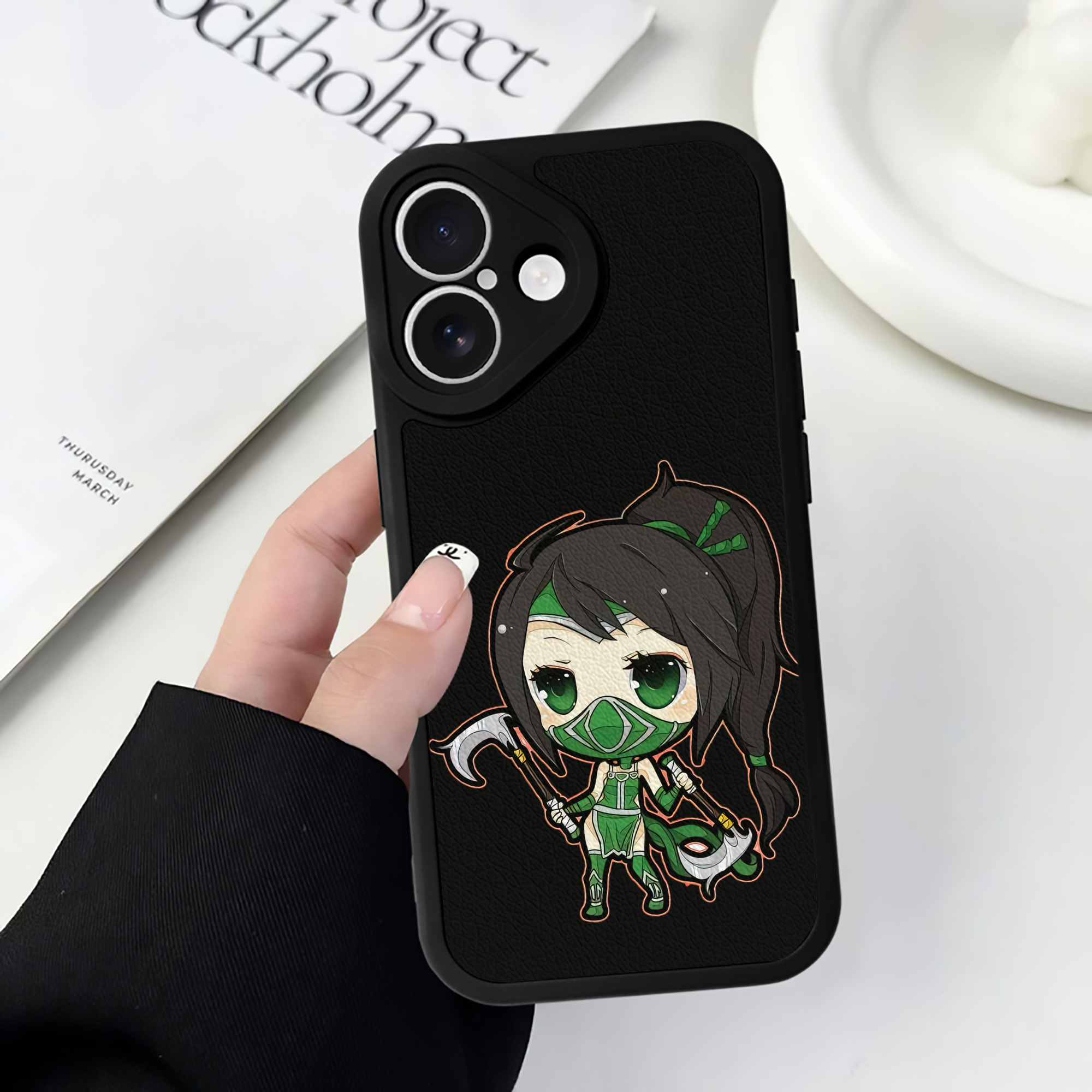 （画像用） リーグ・オブ・レジェンド League of Legends LOL 【iPhone 16シリーズ対応】シリコンスマホケース（レザー調） 材質：シリコン